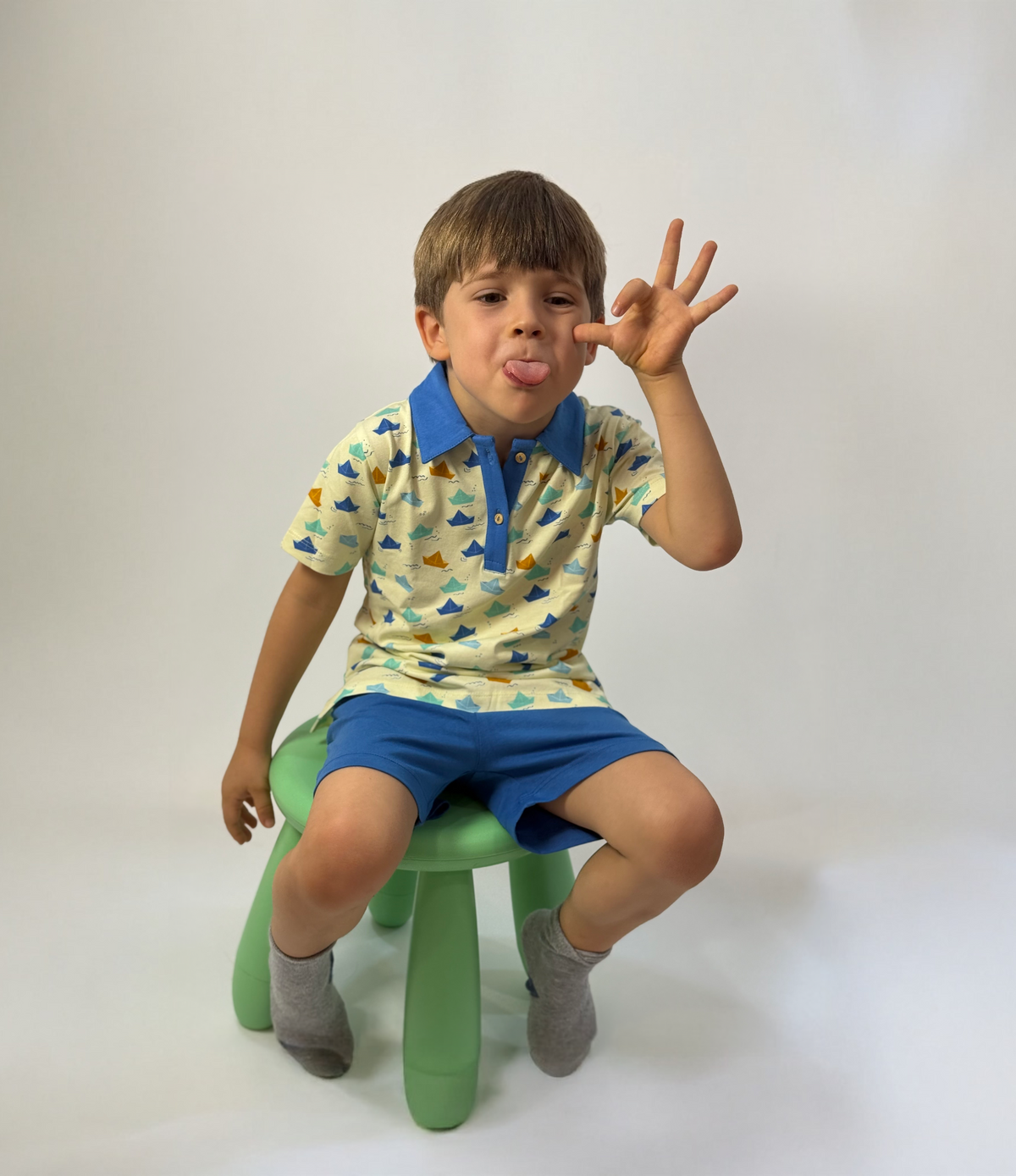 Ola! Otter Organic Cotton Boys Shorts for Kids | Soft & Breathable Toddler Boy Bottoms | Everyday Bottom | Boys Bottom |