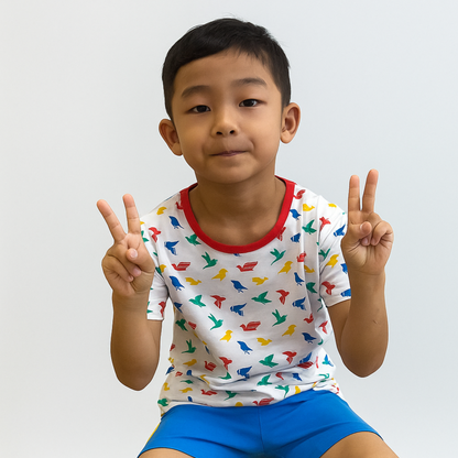 Ola! Otter Organic Cotton Oversized T-Shirt for Kids | Unisex Sustainable Tee | Soft & Breathable Baby & Toddler Wear |