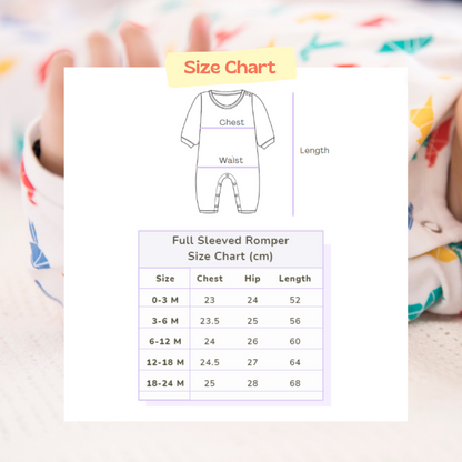 Full Sleeved Romper - Gummy Birds