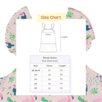 Ola! Otter Organic Cotton Strap Dress for Girls | Everyday Dresses for Girls | Soft & Comfortable |Sustainable Baby & Toddler Girls Wear | 18 Months–6 Years