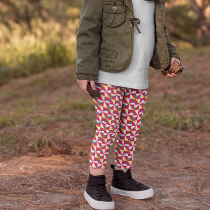 Girl Leggings - Pinwheel Parade