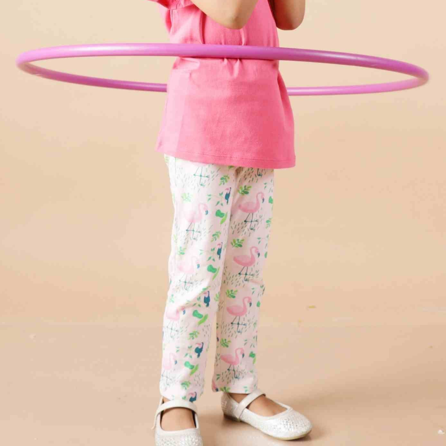 Girl Leggings - Flamingo Forest