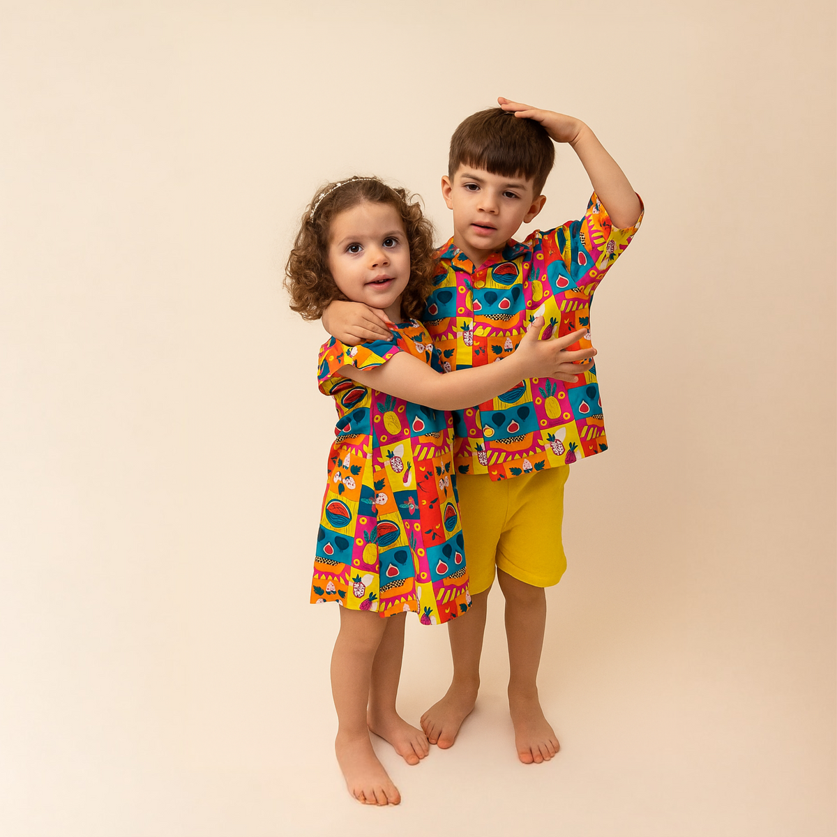 Smiling baby in an Ola! Otter organic cotton sleepsuit